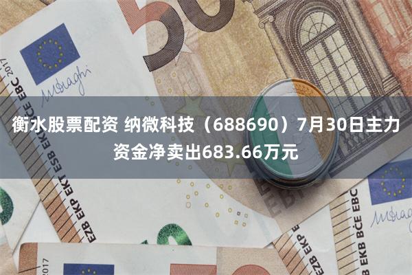 衡水股票配资 纳微科技（688690）7月30日主力资金净卖出683.66万元